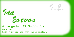 ida eotvos business card